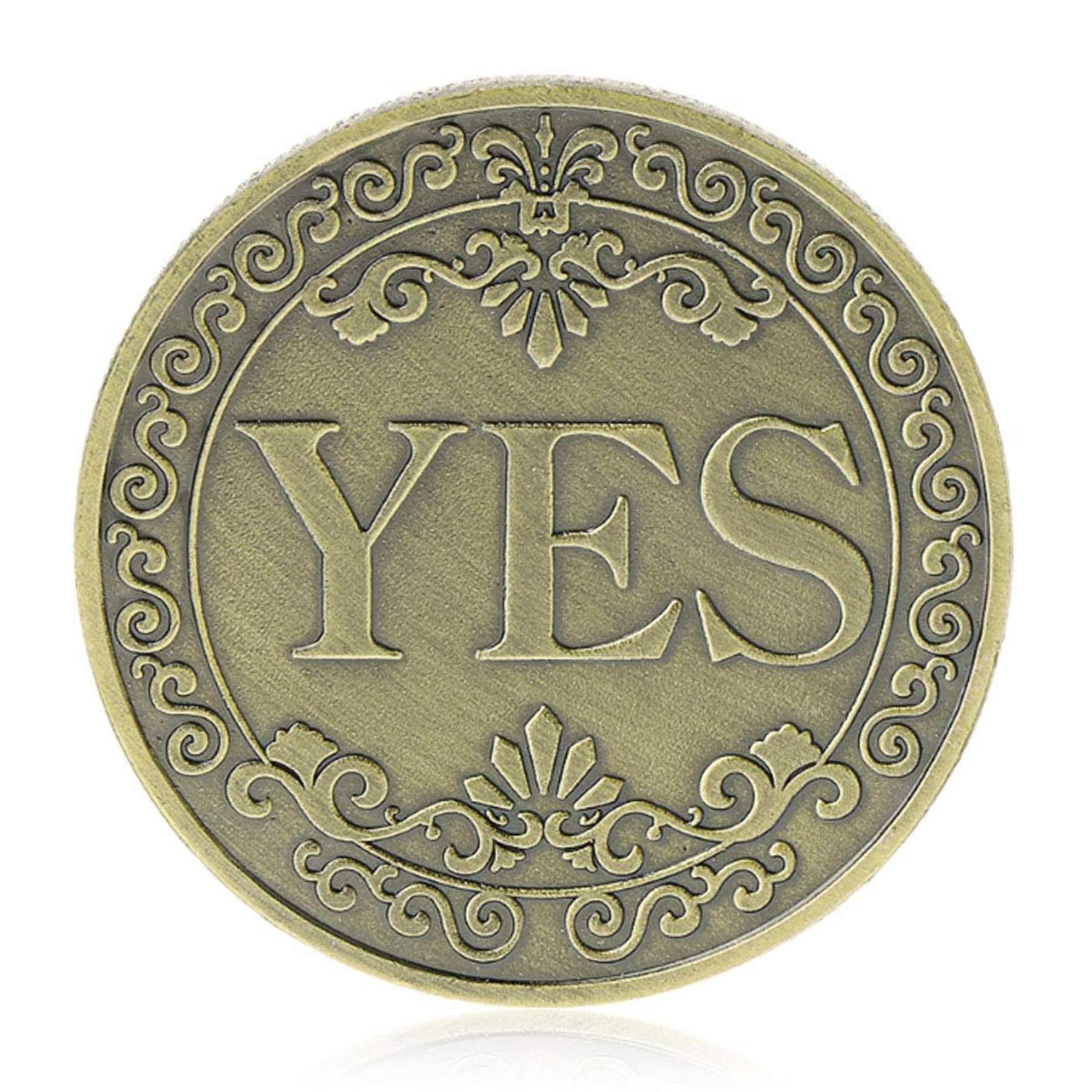 YES NO Decision Challenge Coins - Fun Novelty Letter Tokens for Games, Gifts & Decision Making - Perfect for Parties, Gifts & Icebreaker Activities