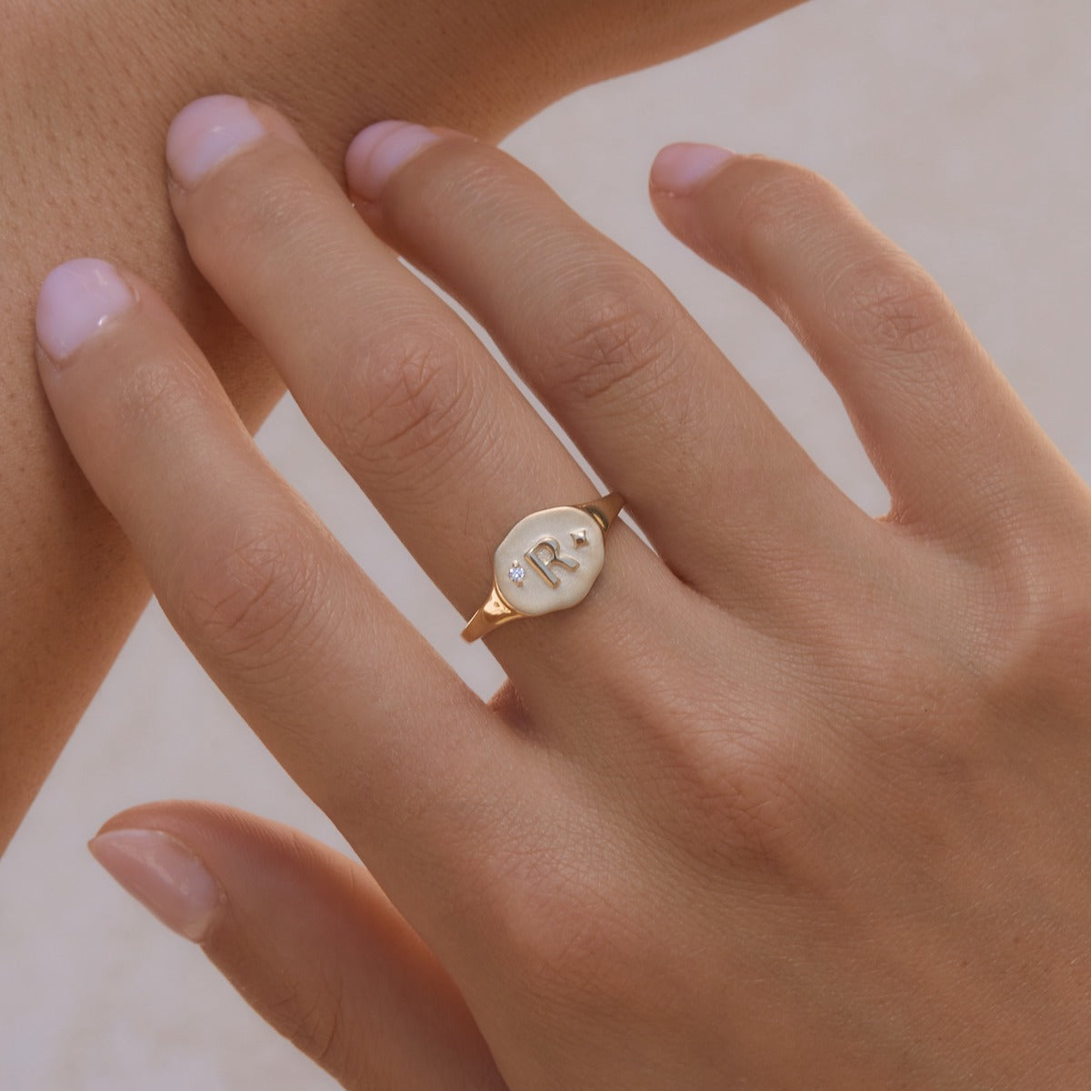 Athena Initial Ring - Personalized Silver Name Ring for Women, Custom Engraved Jewelry Gift - Perfect for Birthdays, Anniversaries & Everyday Wear