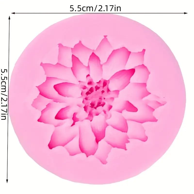 LEGACYCART 1-Piece Silicone Baking Mold Set - DIY Flower Silicone Molds for Rose, Orchid, Daisy & Plumeria - Fondant Cake Decorating Tools for Cupcakes, Candy, Clay & Chocolate - Perfect for Birthday Parties, Wedding Cakes & DIY Crafts