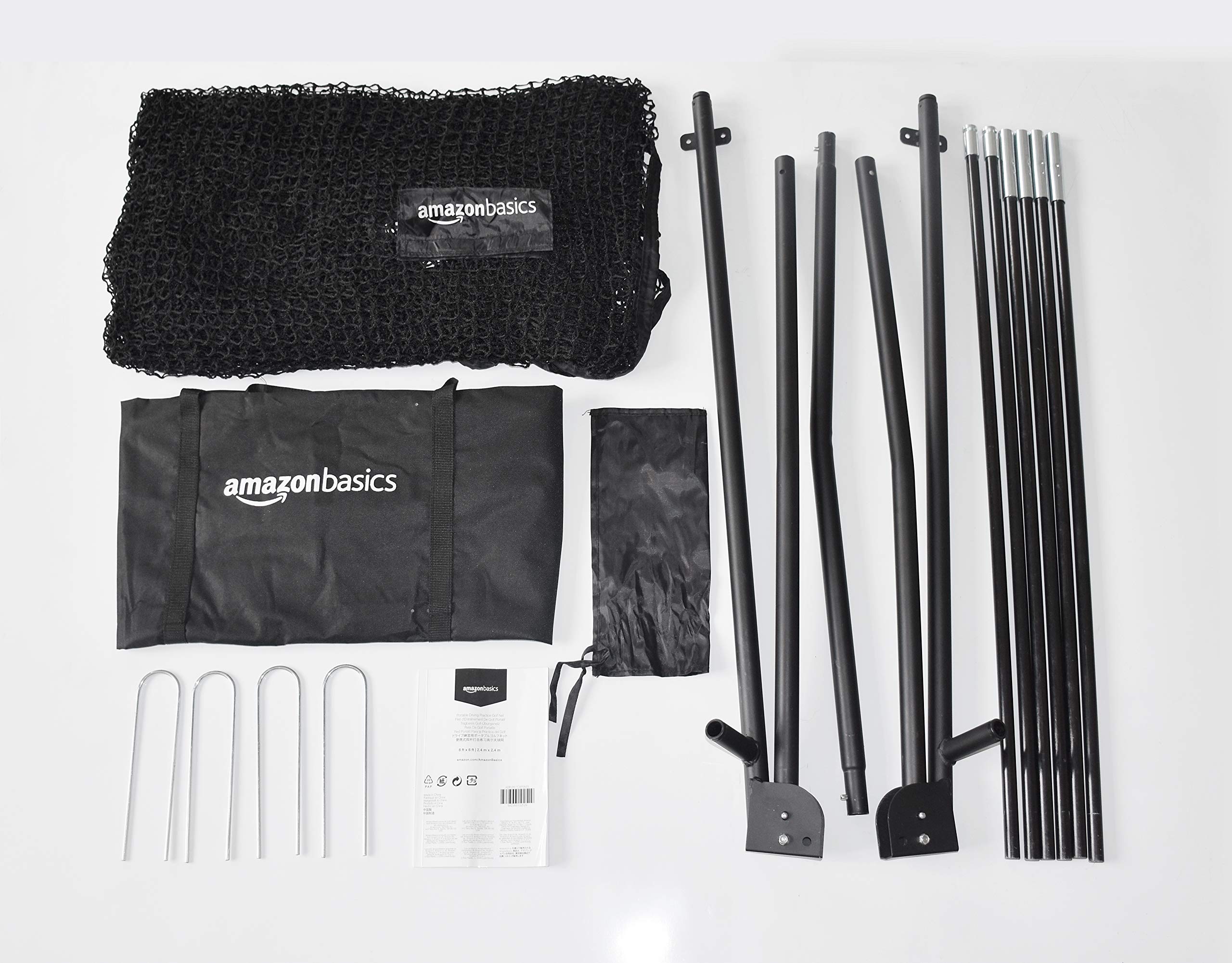 Amazon Basics Golf Practice Net - Durable & Portable Golf Hitting Net for Indoor/Outdoor Training | Perfect for Backyard, Driving Range & Home Practice