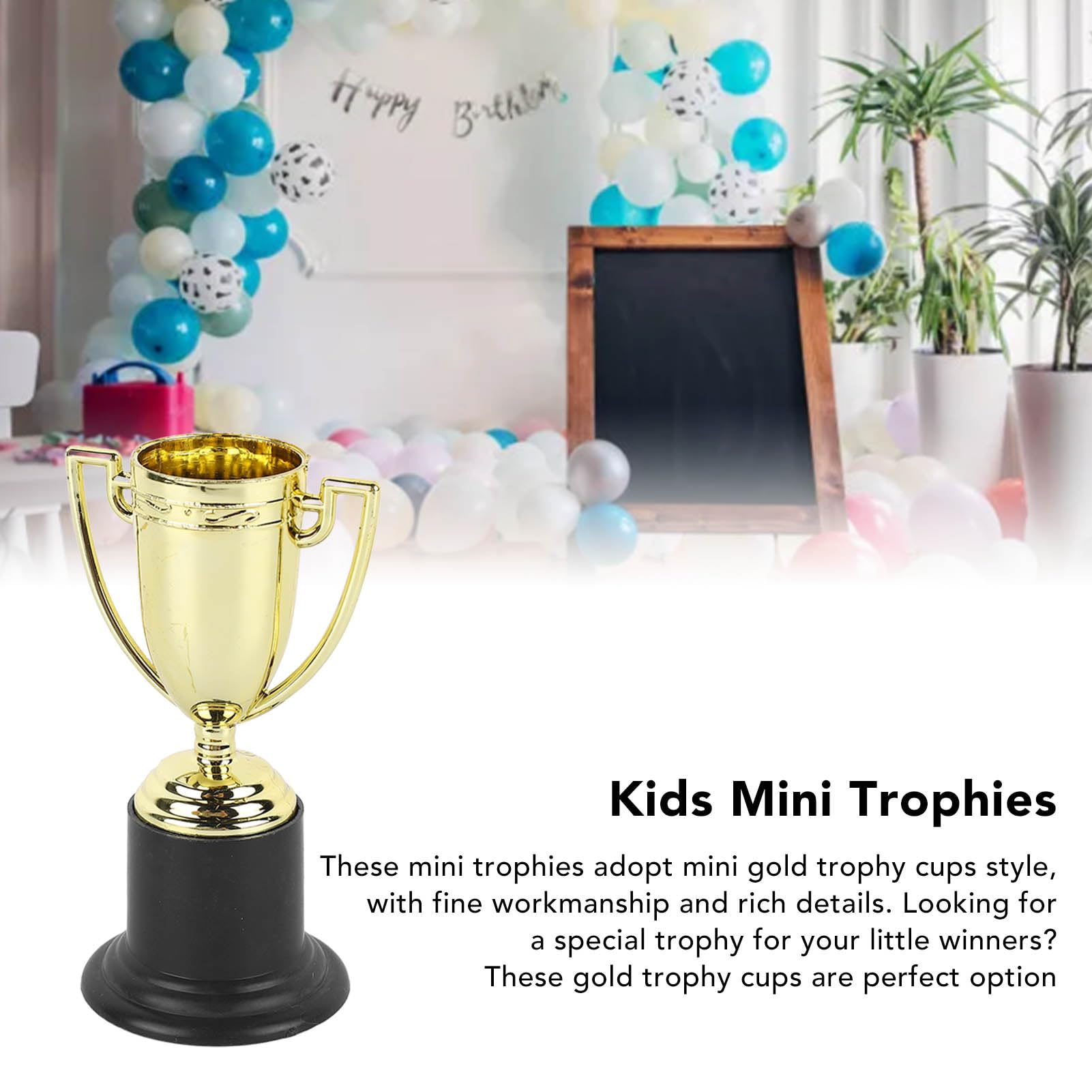 12 Pack Gold Mini Trophy Cups with Sturdy Base - Perfect for School Awards, Sports Events & Office Recognition Ceremonies