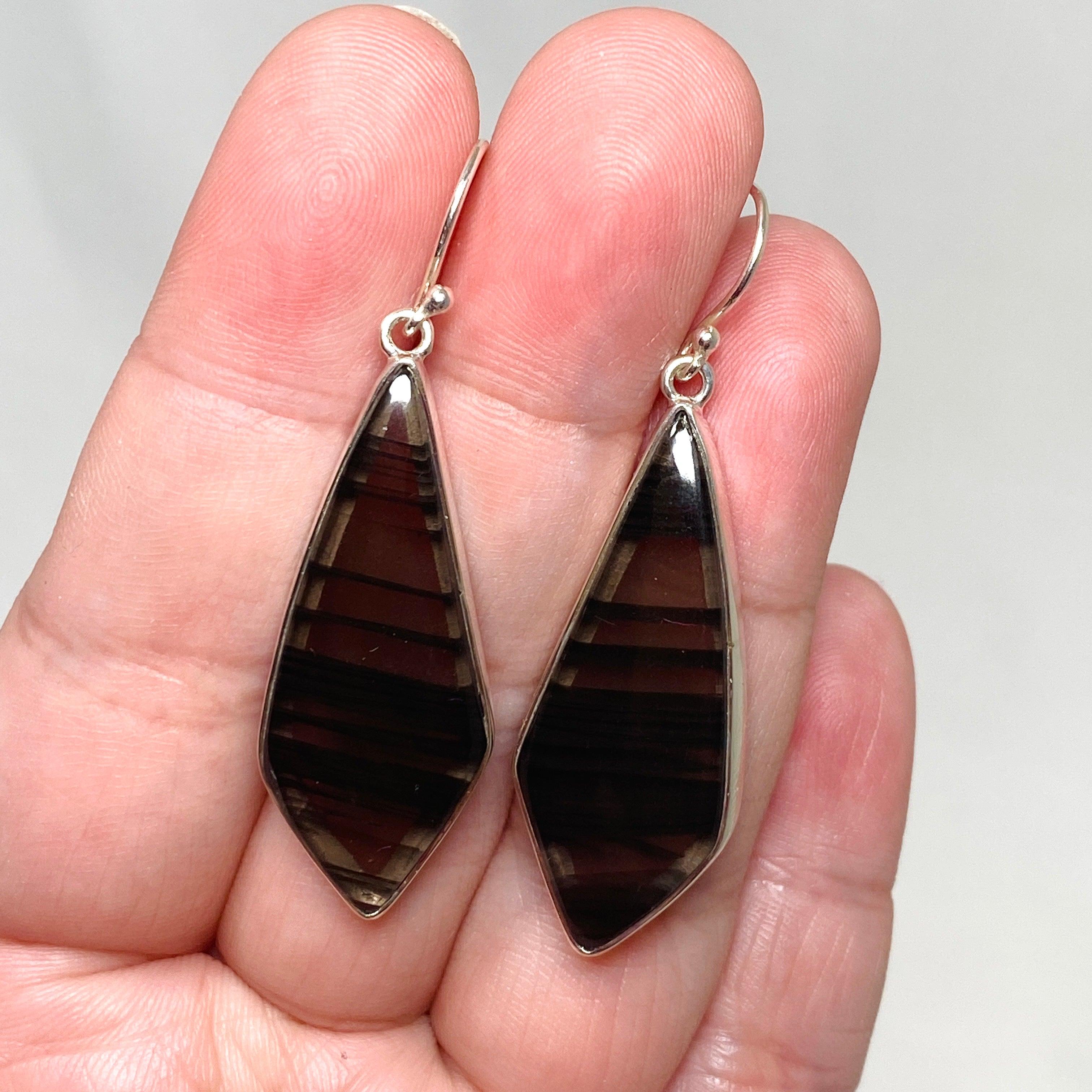 Midnight Obsidian Freeform Earrings KEGJ1502 - Handmade Natural Stone Jewelry for Women, Boho Chic Dangle Earrings, Perfect for Parties, Weddings & Everyday Wear