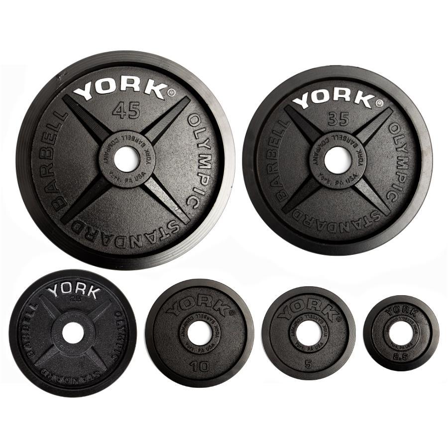 York Barbell 2-Inch Legacy Cast Iron Precision Milled Olympic Weight Plate - Durable Strength Training & Powerlifting Equipment for Home Gym & CrossFit Workouts