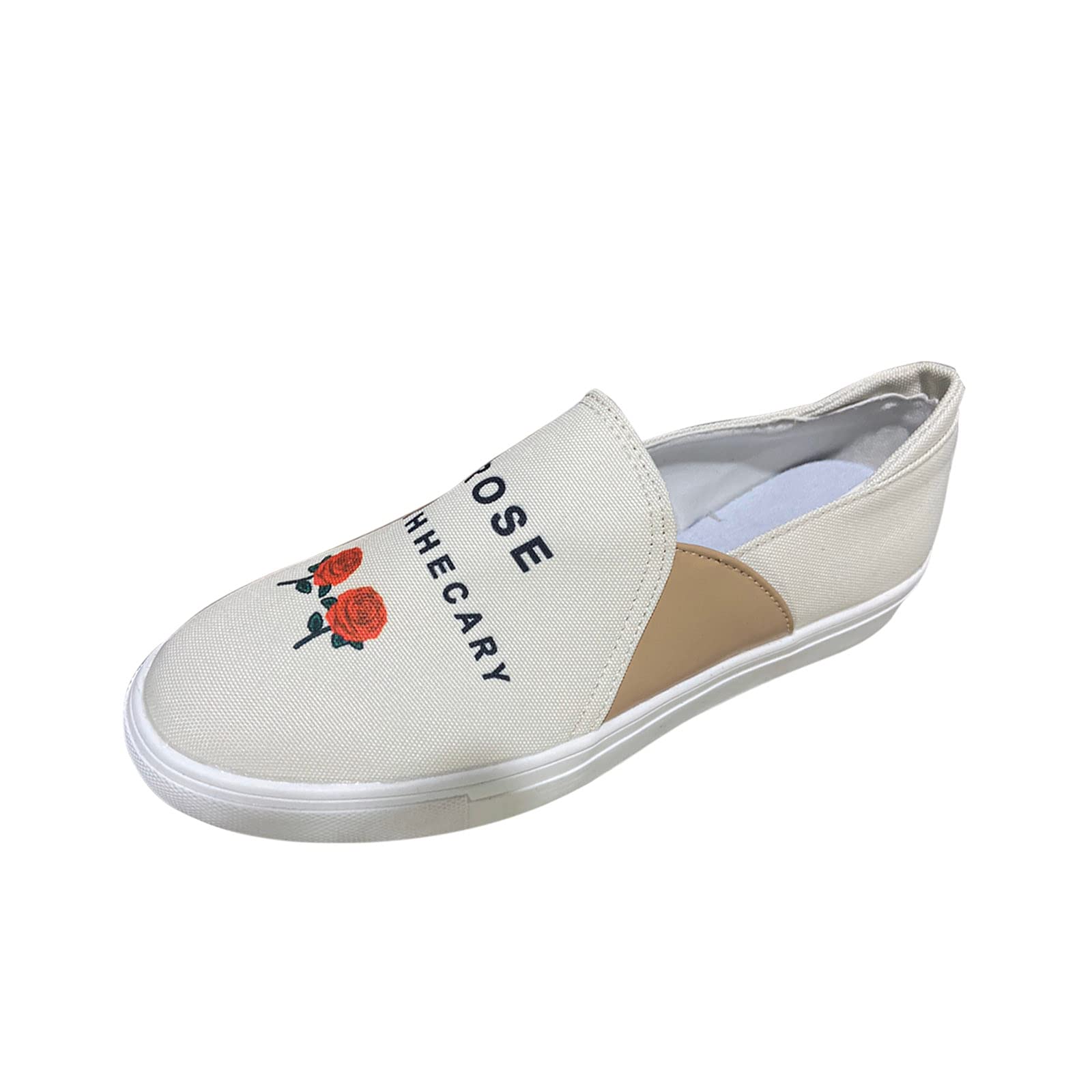 Gaoxin Women's Slip-On Casual Shoes - Comfortable Flat Loafers with Printed Design, Size 8.5 | Perfect for Work, Travel & Everyday Wear