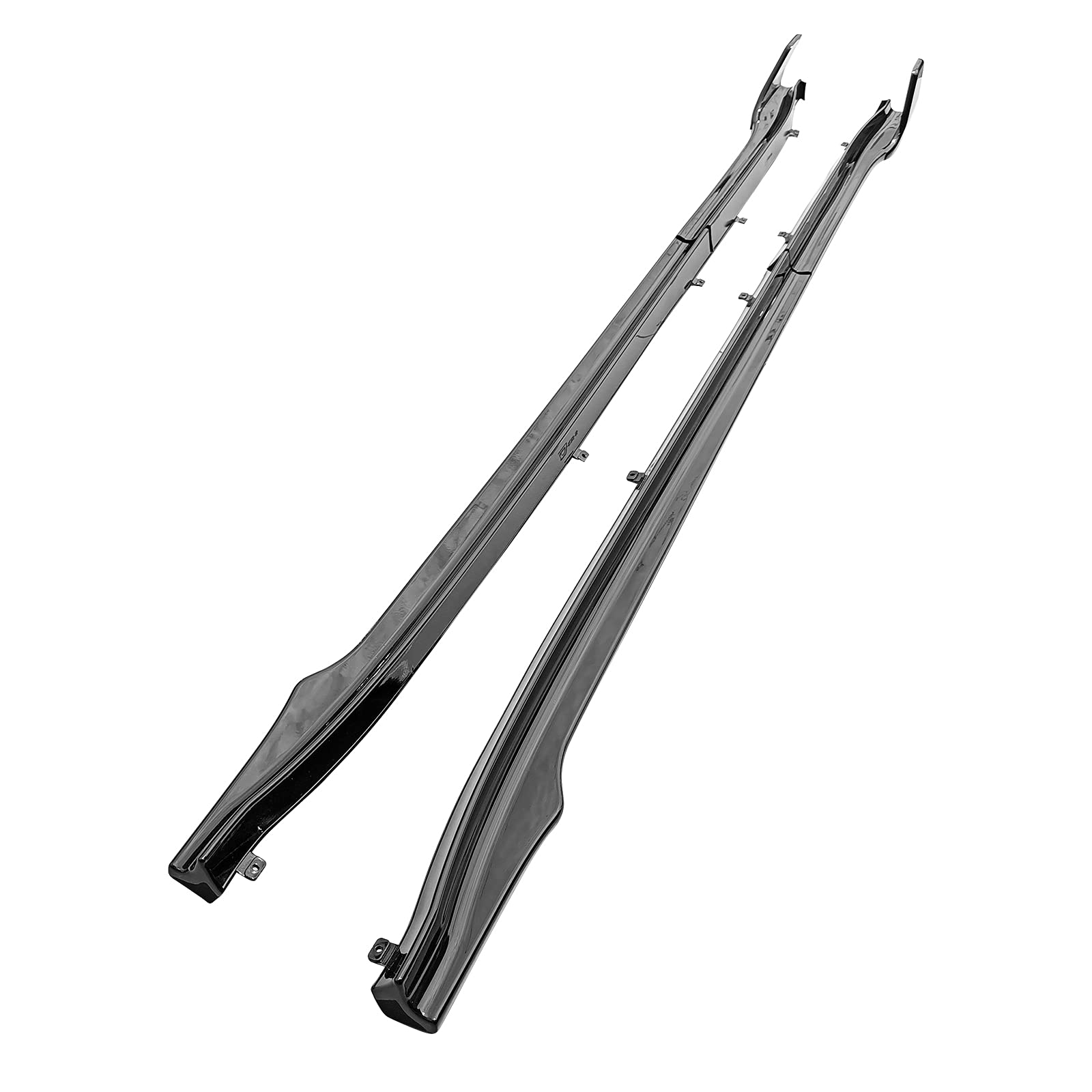 IKON MOTORSPORTS V Style Side Skirts Extension Kit - Gloss Black Rocker Panel for 2017-2025 Tesla Model 3 (6PC PP, Driver & Passenger Side) | Premium Car Body Styling for Enhanced Sporty Look & Road Protection