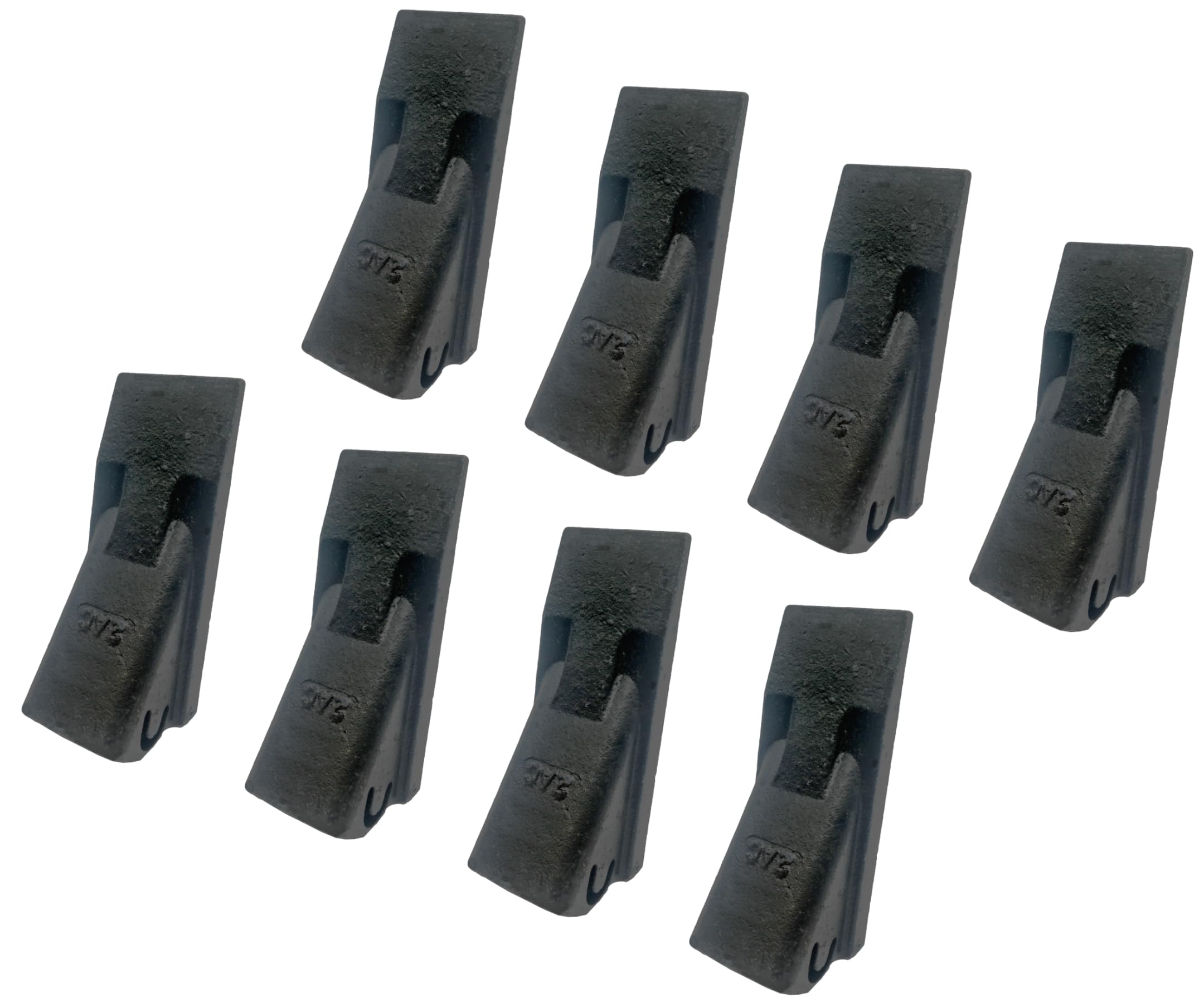 8 - H & L Style Crimp On Standard Dirt Bucket Teeth - 2A Replacement Parts for Excavator & Loader Buckets - Heavy Duty Digging & Trenching Accessories