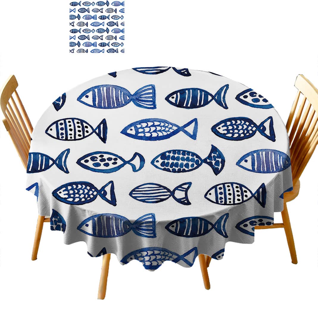 Round Tablecloths 36 Inch - Premium Fabric Table Cover for Coffee & Tea Tables (B63BL) - Perfect for Dining, Parties, and Home Decor