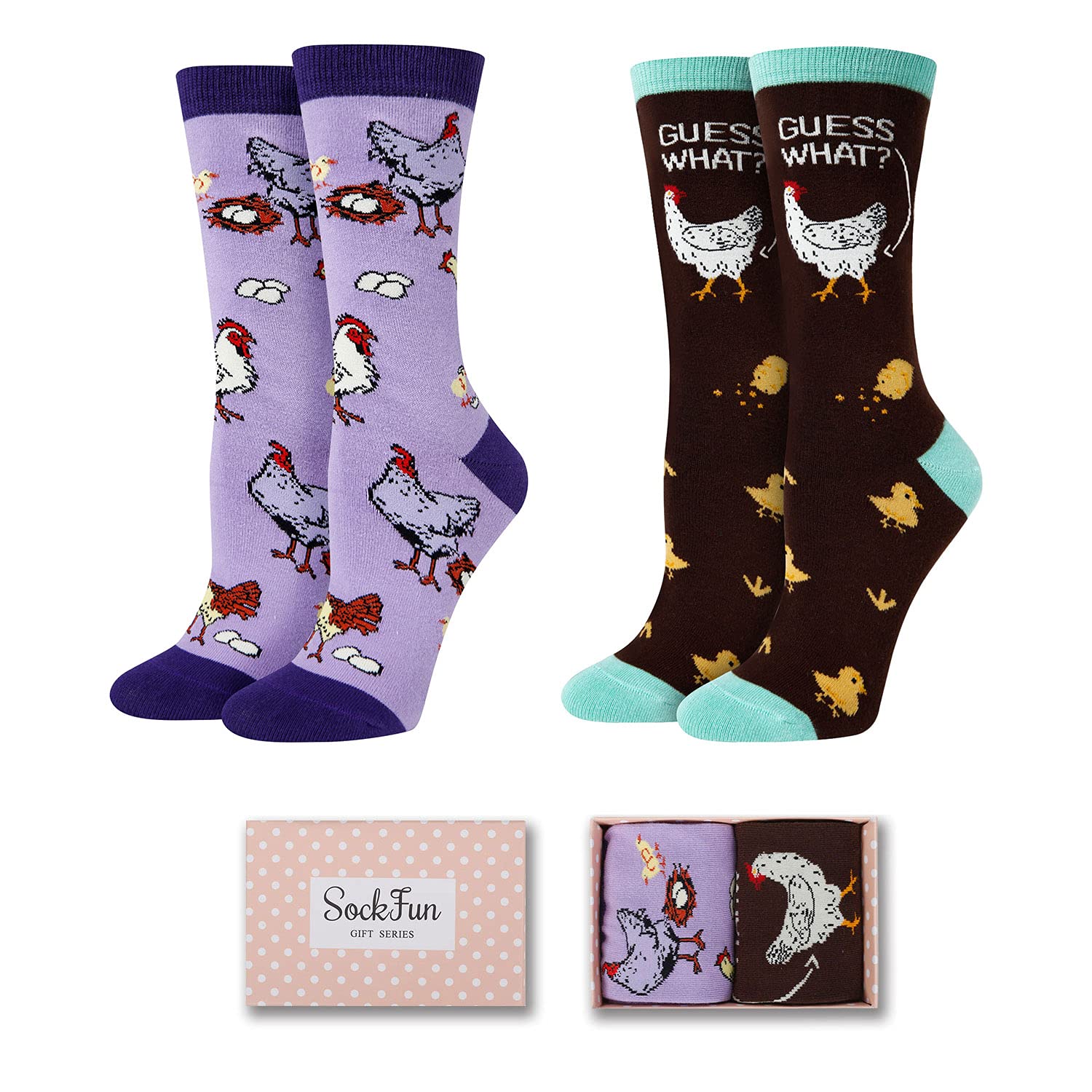 Fun Pineapple Taco Chicken Socks for Women - Cute Dental Nurse & Doctor Assistant Gifts, Animal Lover Novelty Socks - Perfect for Medical Professionals, Book Lovers & Food Enthusiasts
