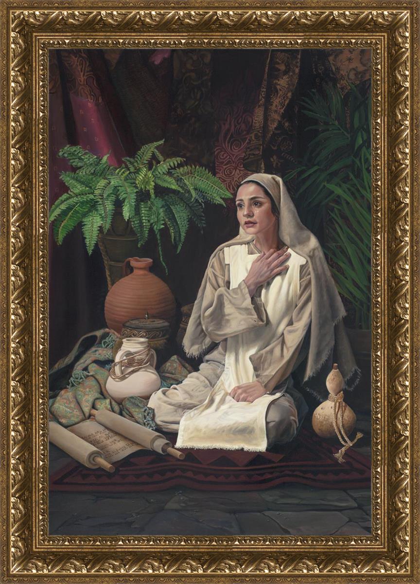 Behold Thy Handmaiden - Elegant Christian Home Decor for Prayer & Meditation | Perfect for Church Altars, Home Worship Spaces & Gift Giving
