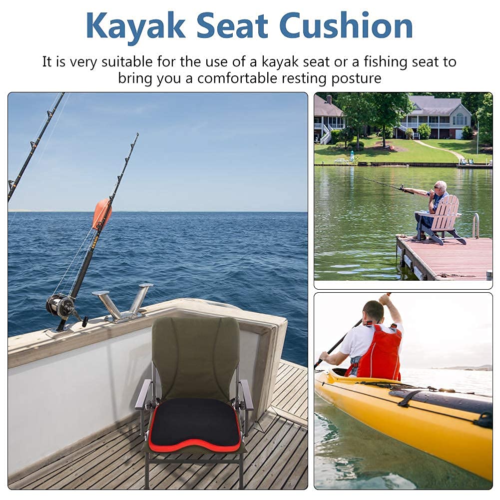**Greensen Thickened Kayak Seat Cushion – Soft & Supportive Canoe Fishing Boat Seat Pad for Tailbone Pain Relief – Ideal for Kayaking, Fishing, Camping & Outdoor Water Sports (Black)**    *(Use Cases: Perfect for long kayak trips, fishing excursions, camping comfort, and outdoor water adventures!)*