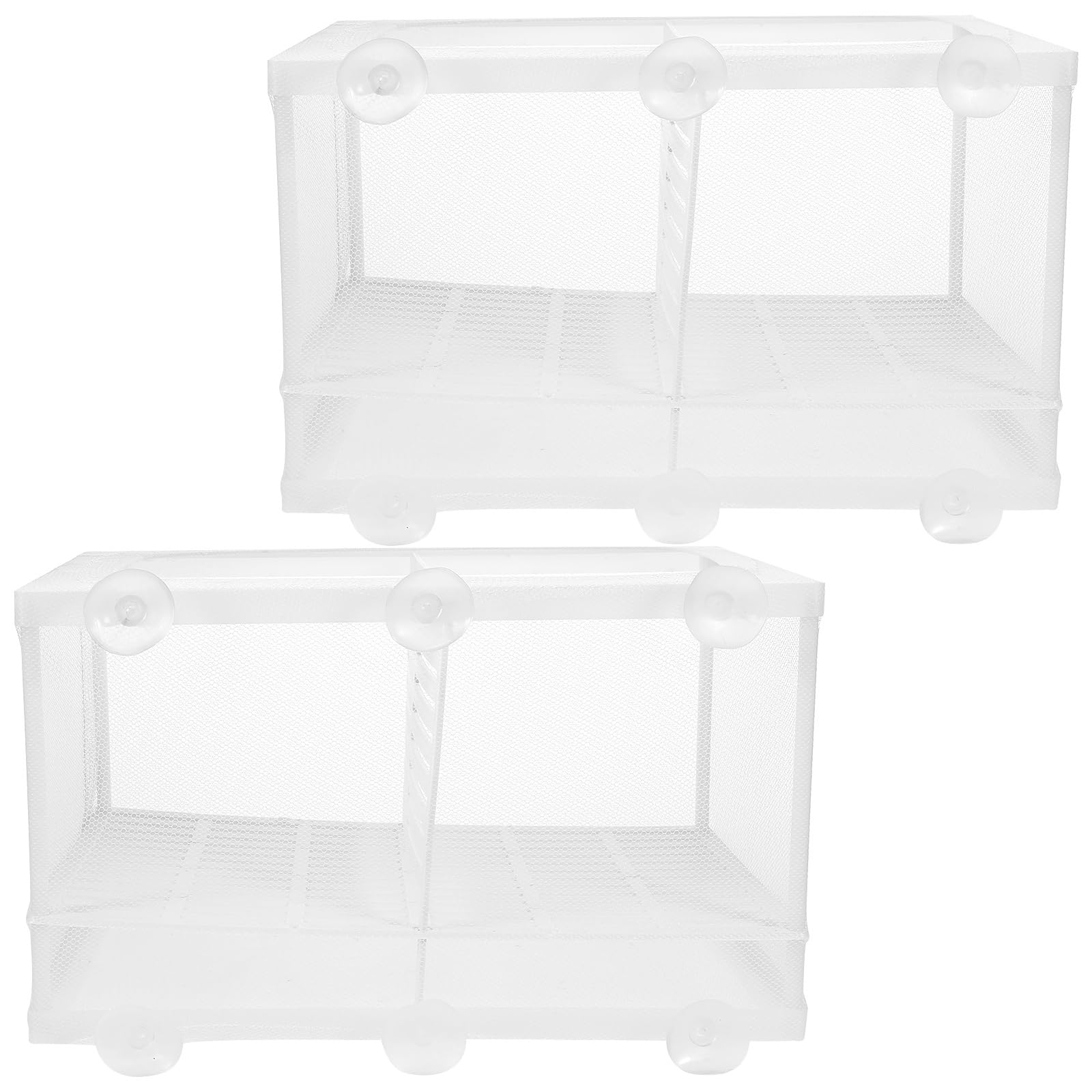 Balacoo 2Pcs Aquarium Breeding Box with Suction Cups - for Baby Fish, Shrimp & Guppy - Perfect for Hatchery & Tank Separation