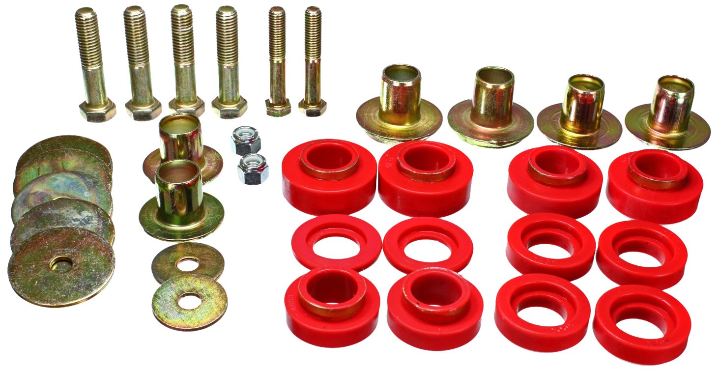 Energy Suspension 3.4144R Body Mount Set for Pontiac Firebird - Durable Rubber Bushings for Smooth Ride & Vibration Reduction - Perfect for Restoration & Performance Upgrades