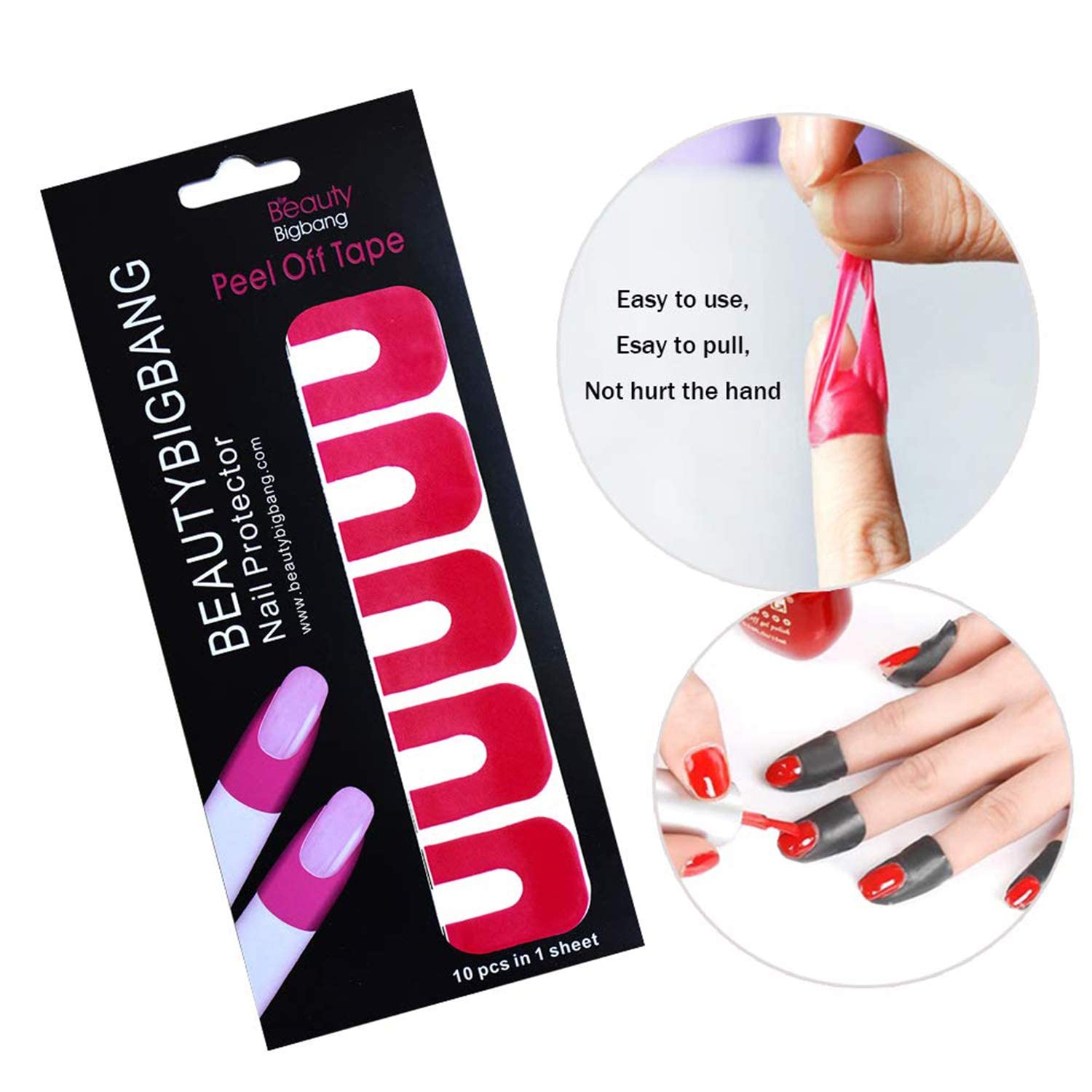 50pcs Disposable Nail Polish Protector Stickers - U-Shape Finger Guards for Cuticle Protection, Nail Art & Manicure | Peel Off Plastic Stickers for Mess-Free Polish Application at Home or Salon