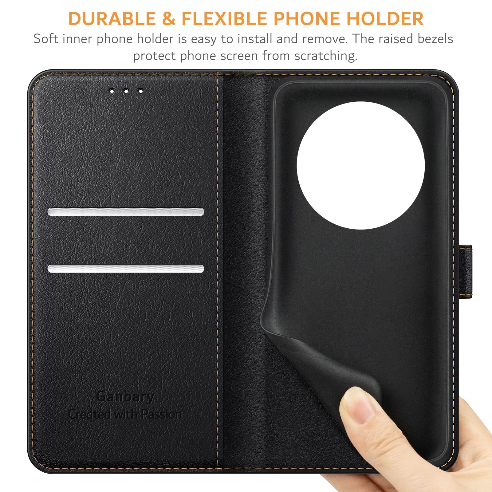 Premium PU Leather Flip Wallet Case for Xiaomi Redmi 14C - Black | Slim Protective Cover with Card Slots | Perfect for Work, Travel & Daily Use