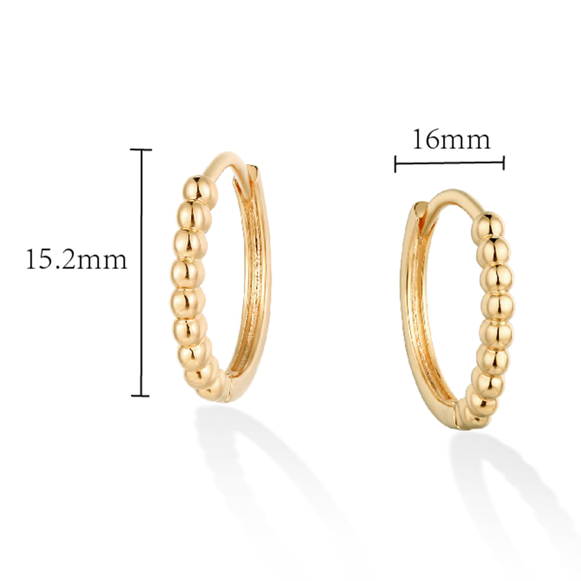 14K Gold Plated Huggie Hoop Earrings for Women - Hypoallergenic Twisted Chain Design, Hollow Out Fashion Jewelry | Perfect for Daily Wear, Office, Parties & Special Occasions