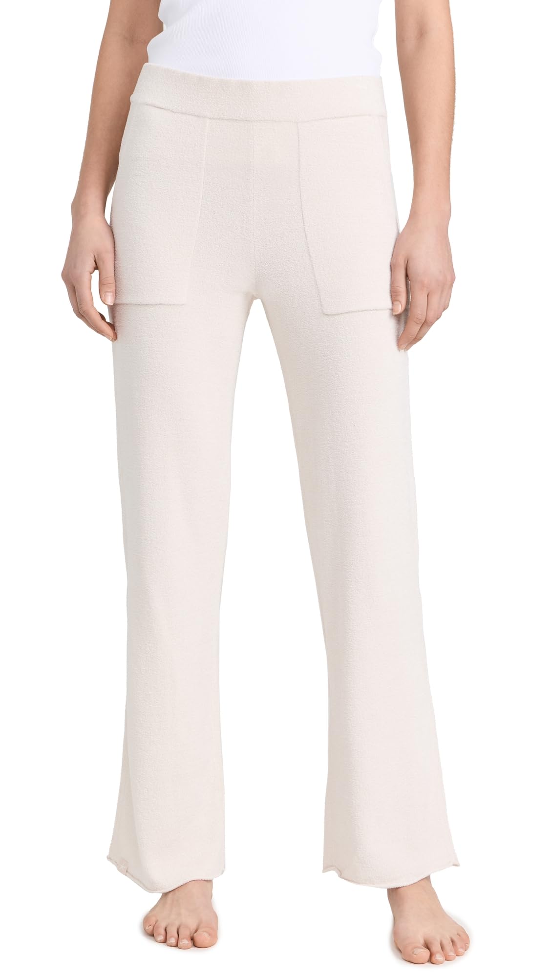 Barefoot Dreams Women's Wide Leg Rolled Hem Lounge Pants - Soft Cozy Casual Pajama Pants for Home, Travel & Relaxation