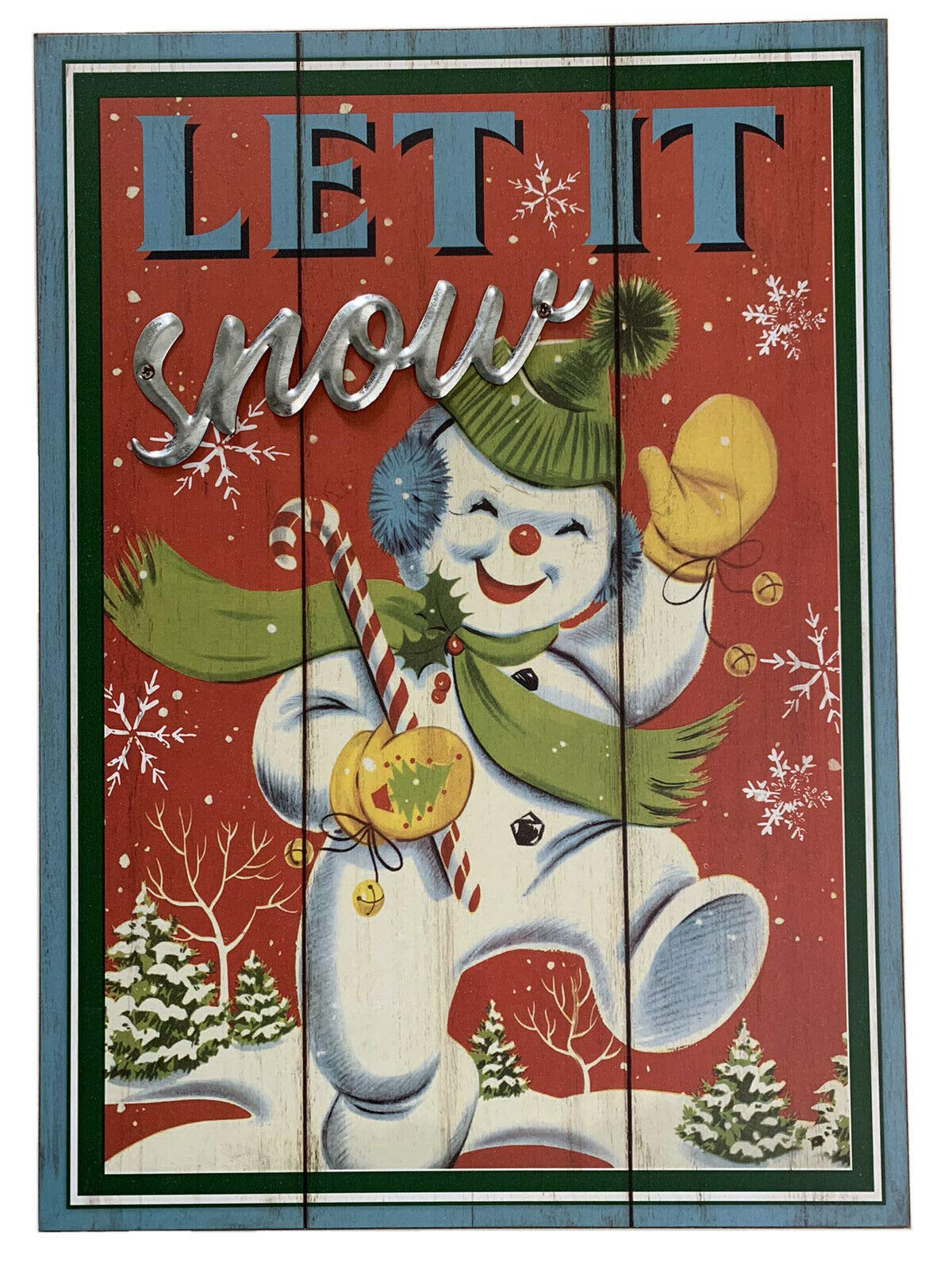 Vintage Frosty The Snowman Metal Sign - 8x12 Inch Rustic Iron Wall Art for Home, Bar, Cafe & Kitchen Decor - Indoor/Outdoor Holiday & Christmas Decorations - Perfect for Winter Themed Parties & Cozy Cabin Vibes