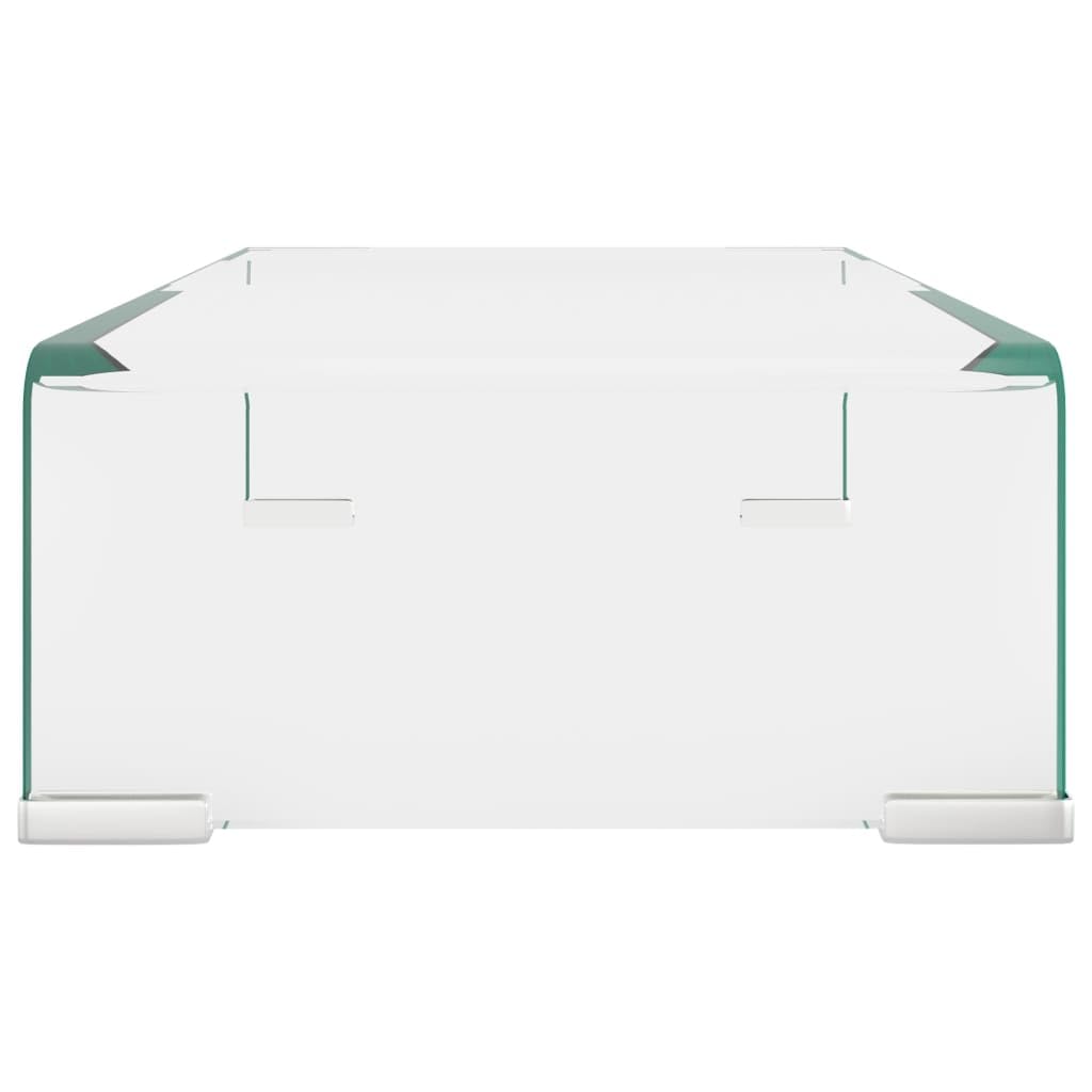 Clear Glass TV Stand & Monitor Riser - 15.7