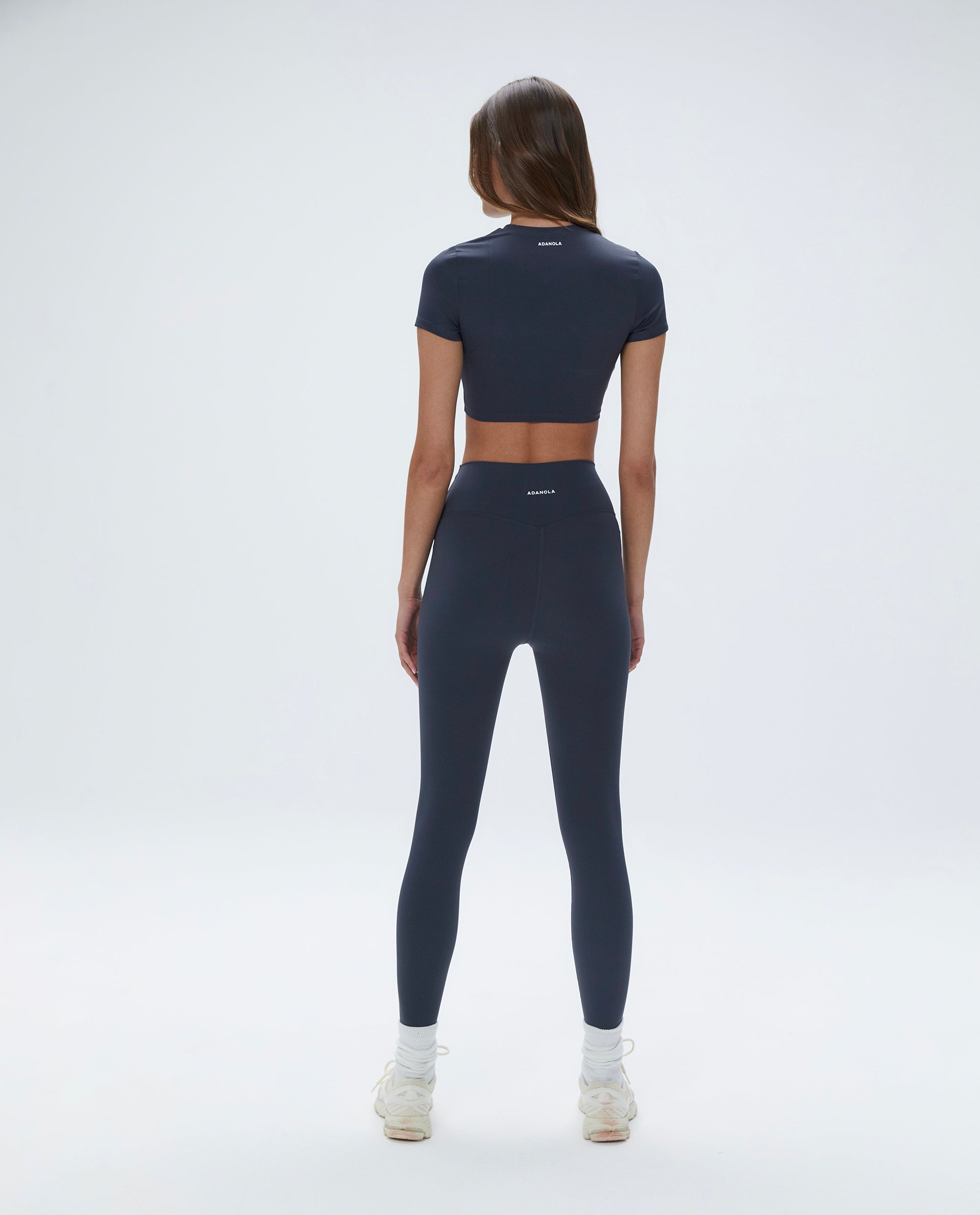 Midnight Blue Short Sleeve Crop Top for Women - Trendy Summer Casual Shirt for Streetwear, Beach & Party Outfits
