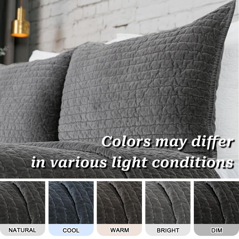 Luxury Velvet Quilt Oversized King Size 108