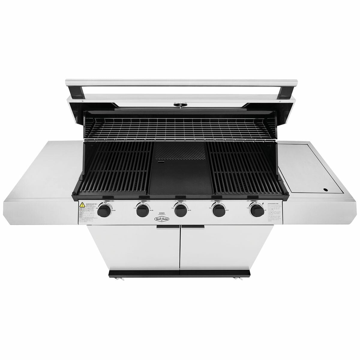 Beefeater 1200 Series 5-Burner LPG Gas Grill with Side Burner & Rolling Cart - BMG1251SB - Perfect for Backyard BBQs, Outdoor Cooking & Family Gatherings