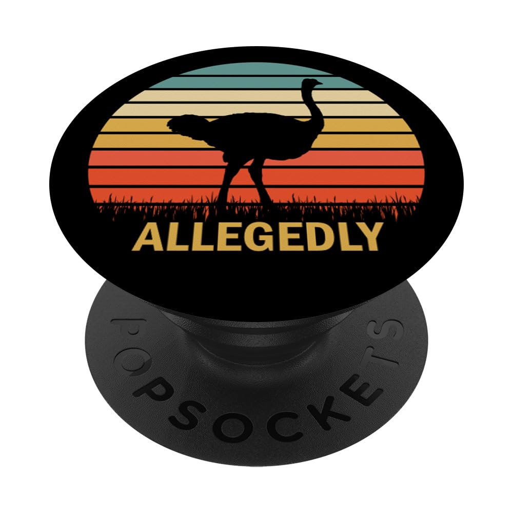 Ostrich Retro Phone Grip - Adhesive PopGrip for Ostrich Lovers, Perfect for Phones, Tablets, and Cameras - Ideal for Travel, Work, and Daily Use
