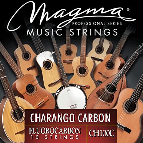 Premium Magma CHARANGO CARBON Fluorocarbon Strings Set (CH100C) - Professional Quality for Charango Players, Perfect for Live Performances & Studio Recording