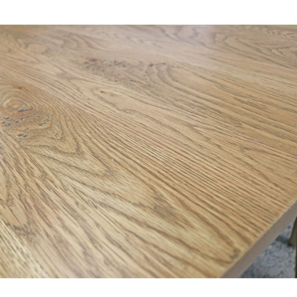 Vicchy 260cm Oak Dining Table - Solid Wood Large Farmhouse Table for Family Gatherings & Dinner Parties