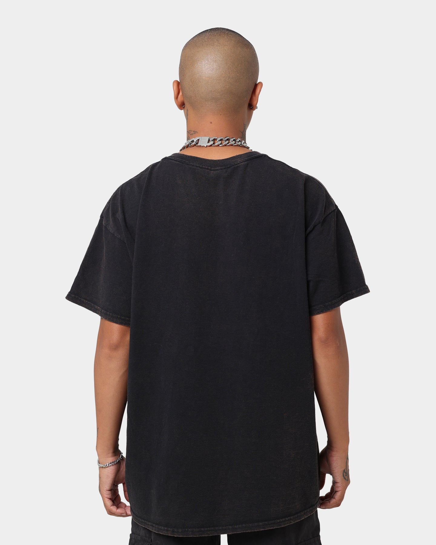 Vintage Washed Black T-Shirt - American Thrift X 420 How High Retro Style Tee for Casual Wear & Street Fashion