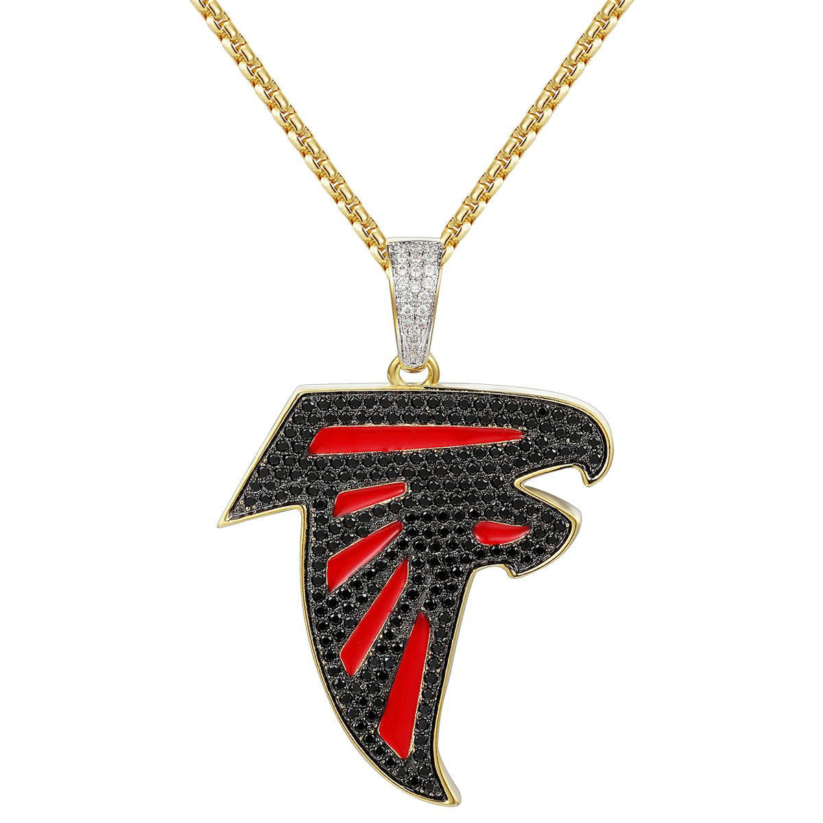 Men's Atlanta Falcons NFL Logo Pendant Chain - Stylish Football Fan Jewelry for Games, Gifts & Everyday Wear