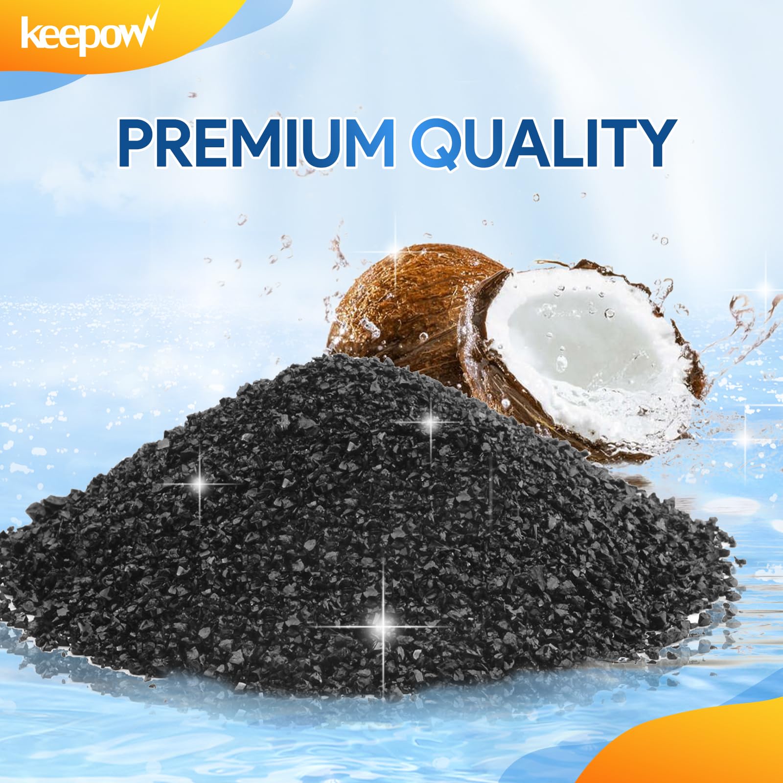 KEEPOW 8 Pack Activated Charcoal Trash Can Deodorizer - Odor Eliminator for EKO Trash Can, Kitchen Compost Bin & Indoor Garbage Cans | Long-Lasting Freshness for Home, Office & RV Use
