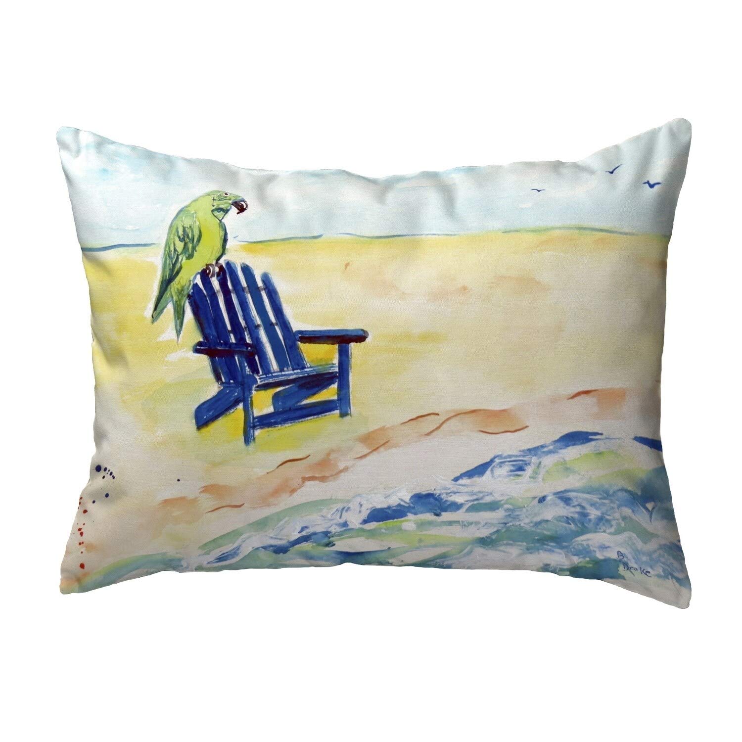 Betsy Drake KS398 Decorative Throw Pillow 11x14 Inches - Multi-Color Cushion for Sofa, Bed & Home Decor