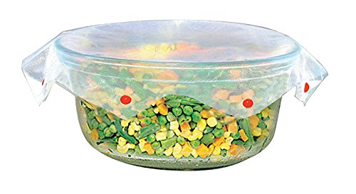 Microwave Splatter Cover with Red Beads - Reusable Microwave Splash Guard for Cooking, Baking & Reheating Food - Perfect for Kitchens, Dorms & Offices