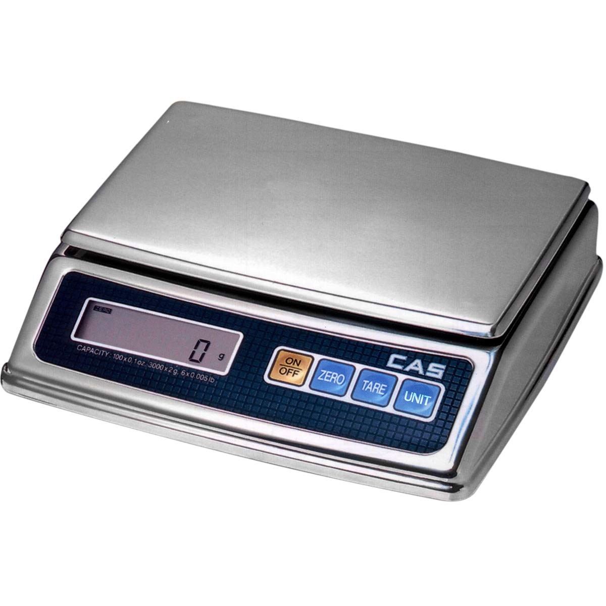CAS PWII-20 Digital Portion Scale - 20lb Capacity, 0.01lb Precision - Perfect for Kitchen, Baking, Coffee, and Postal Weighing