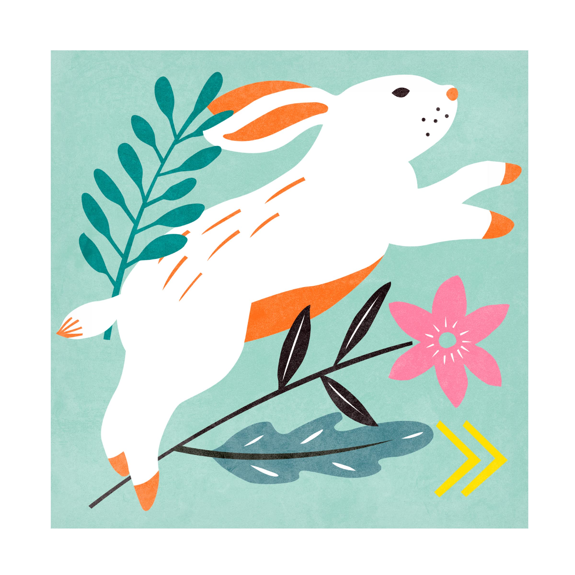 Trademark Fine Art 'Easter Bunnies I' Canvas Wall Art by Melissa Wang - 35x35 Inches Square Modern Home Decor for Living Room, Bedroom, Nursery & Easter Gift
