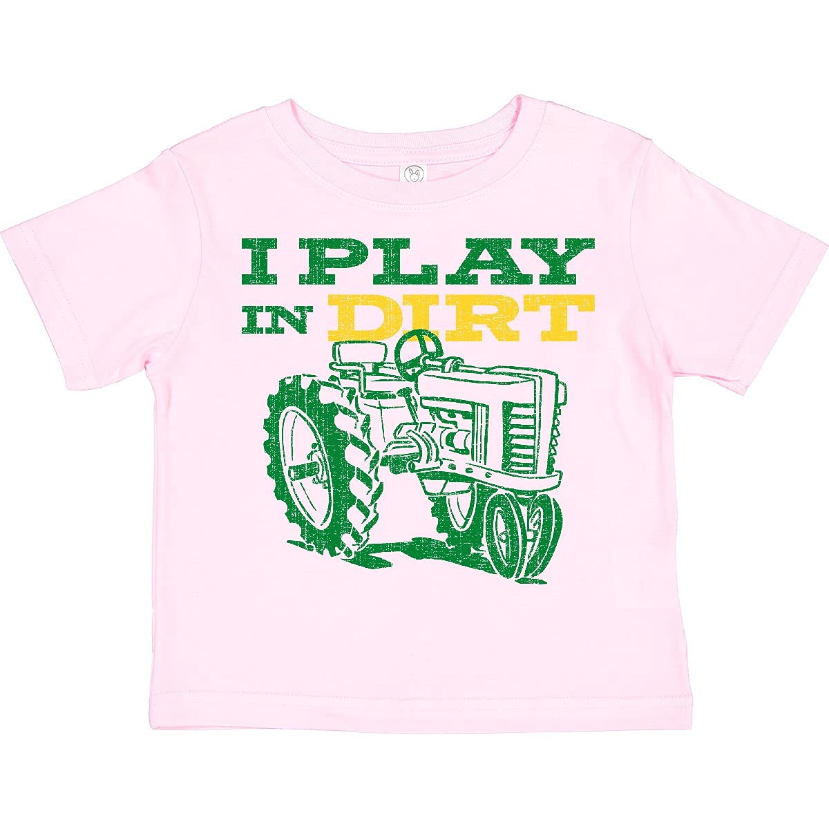 Inktastic Play in Dirt Tractor Toddler T-Shirt - Cute Farm Theme Cotton Tee for Boys & Girls - Perfect for Outdoor Play, Farm Visits & Playdates