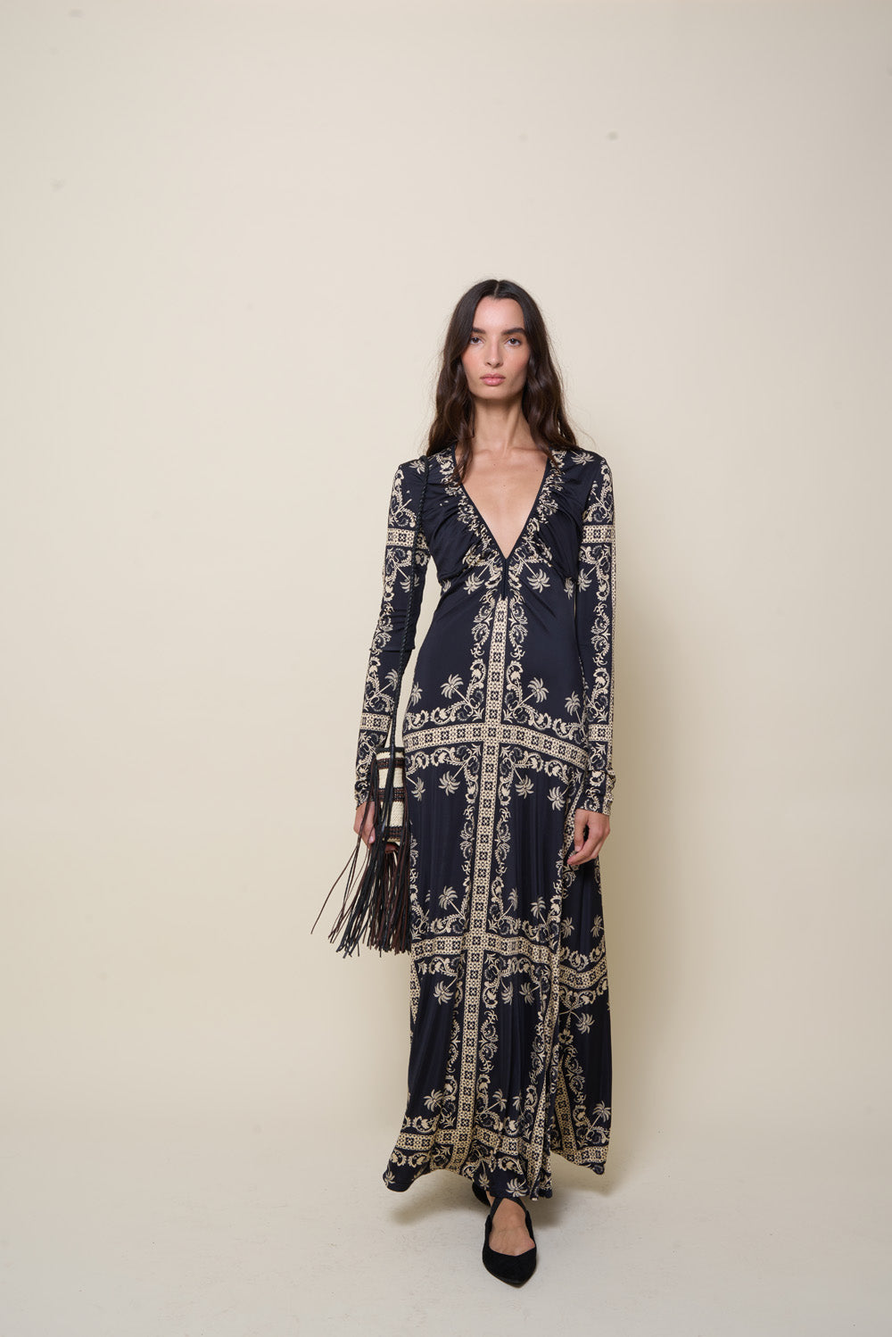 Alma Embroidered Dress - Elegant Floral Embroidery Women's Dress for Casual Wear, Parties & Special Occasions