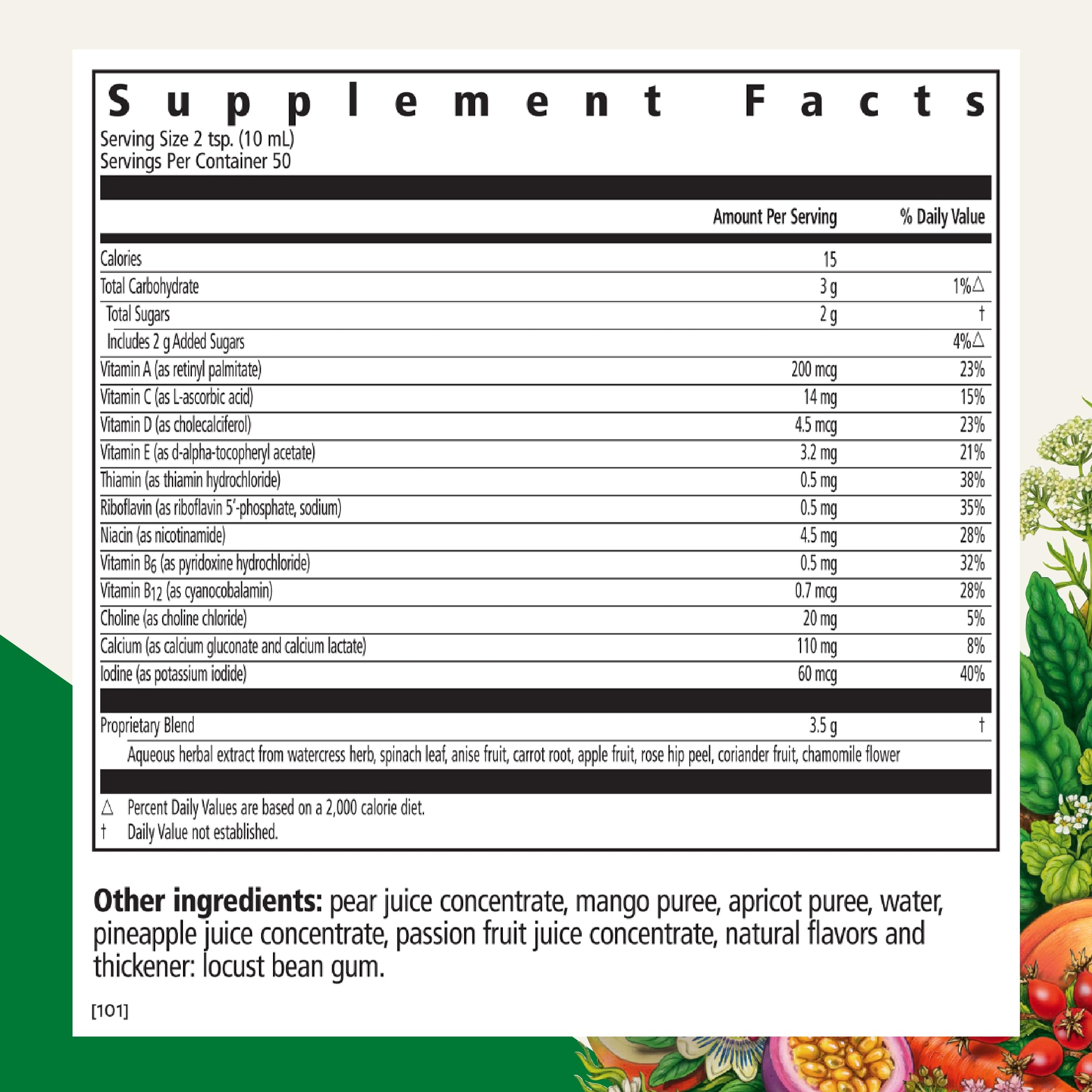 Floradix Kinder Love Kids Liquid Multivitamin with Vitamins A, C, D, E & Calcium - Vegetarian, Non-GMO, Gluten-Free Supplement for Children - 17 fl oz - Supports Immune System & Healthy Growth for Active Kids