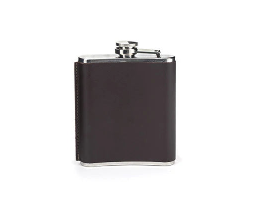 Premium 7OZ Leather Hip Flask for Whiskey & Liquor - Durable & Stylish Pocket Flask for Outdoor Adventures, Camping & Gifting
