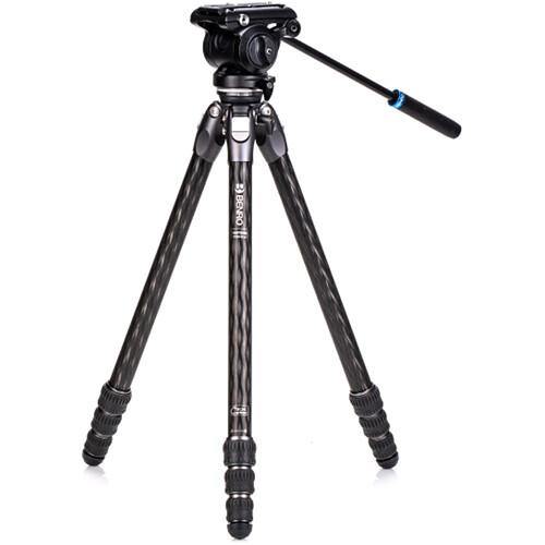Benro Tortoise Carbon Fiber 2 Series Tripod with S4Pro Video Head - Lightweight Professional Tripod System for Photography & Videography - Perfect for Travel, Studio & Outdoor Shooting