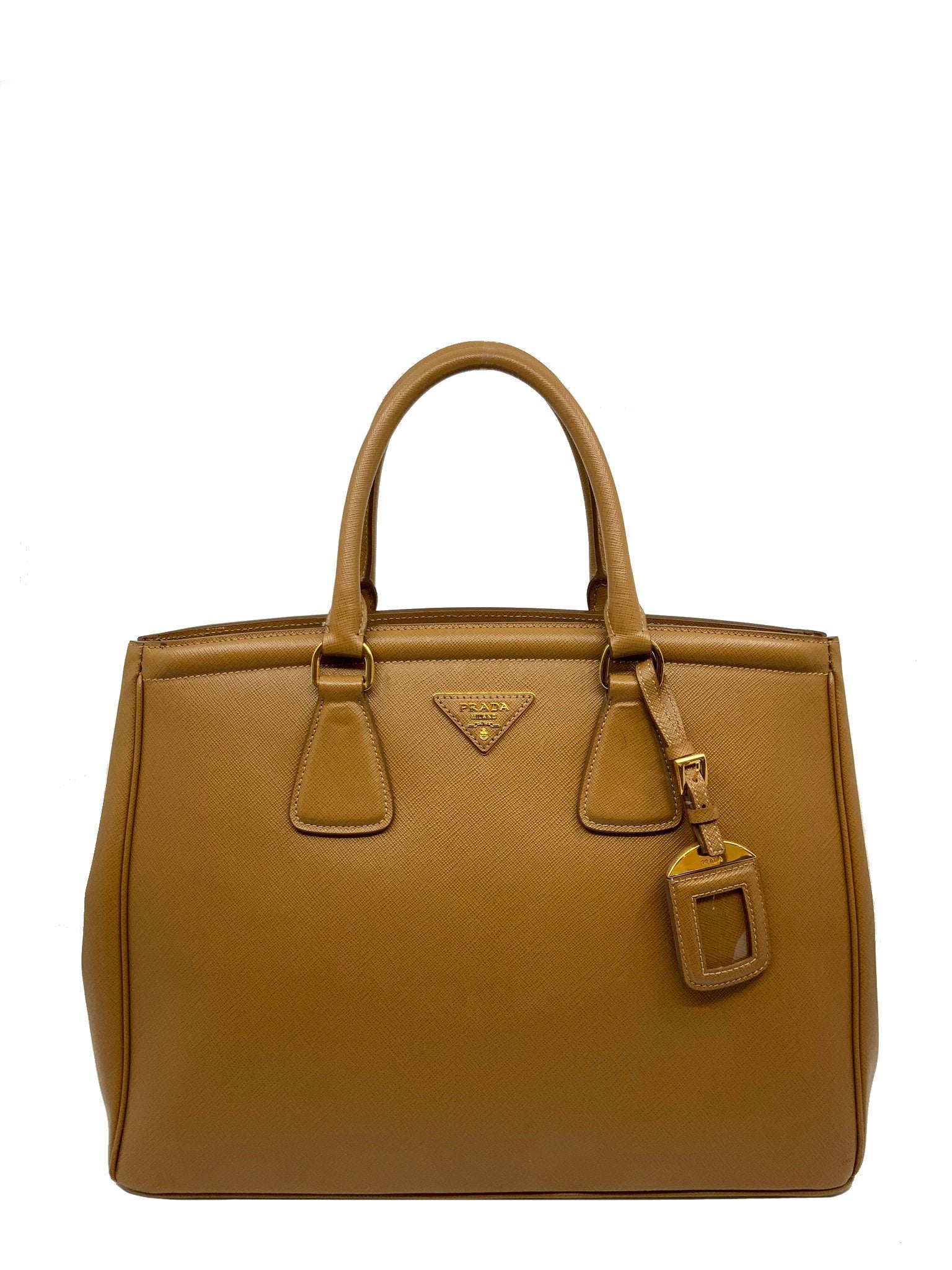 Prada Saffiano Leather Medium Satchel Handbag for Women | Luxury Designer Crossbody Purse | Perfect for Work, Travel & Everyday Use