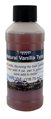 Brewer's Best Natural Vanilla Flavoring for Beer & Wine - Pure Fruit Extract for Home Brewing, Craft Beer & Winemaking - Perfect for Ales, Lagers, Ciders & Cocktails