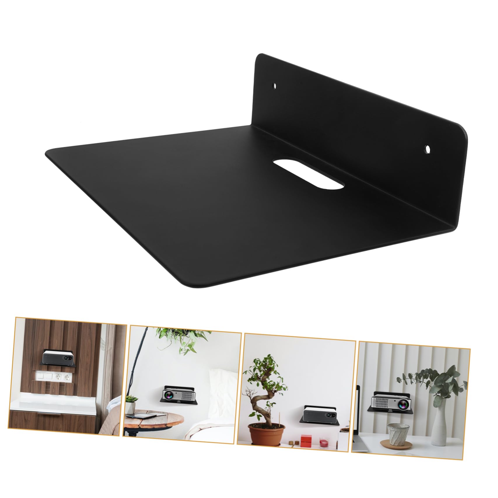 Operitacx Universal Wall Mount Shelf for Projector, Router, DVD, Camera - Heavy Duty Wall-Mounted Storage Rack for Living Room, Office, Home Theater Organization