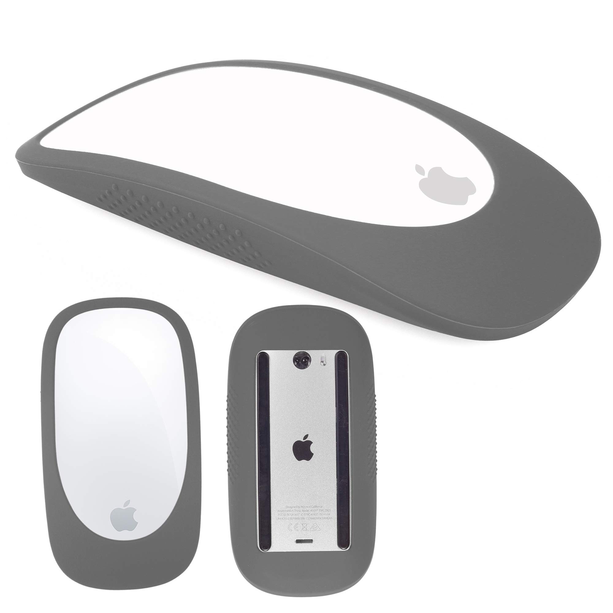 Premium Silicone Protective Case Cover for Apple Magic Mouse 1 & 2 - Shockproof Anti-Slip Skin for iPad & Mac Accessories (Dark Gray) - Perfect for Office, Home & Travel Use