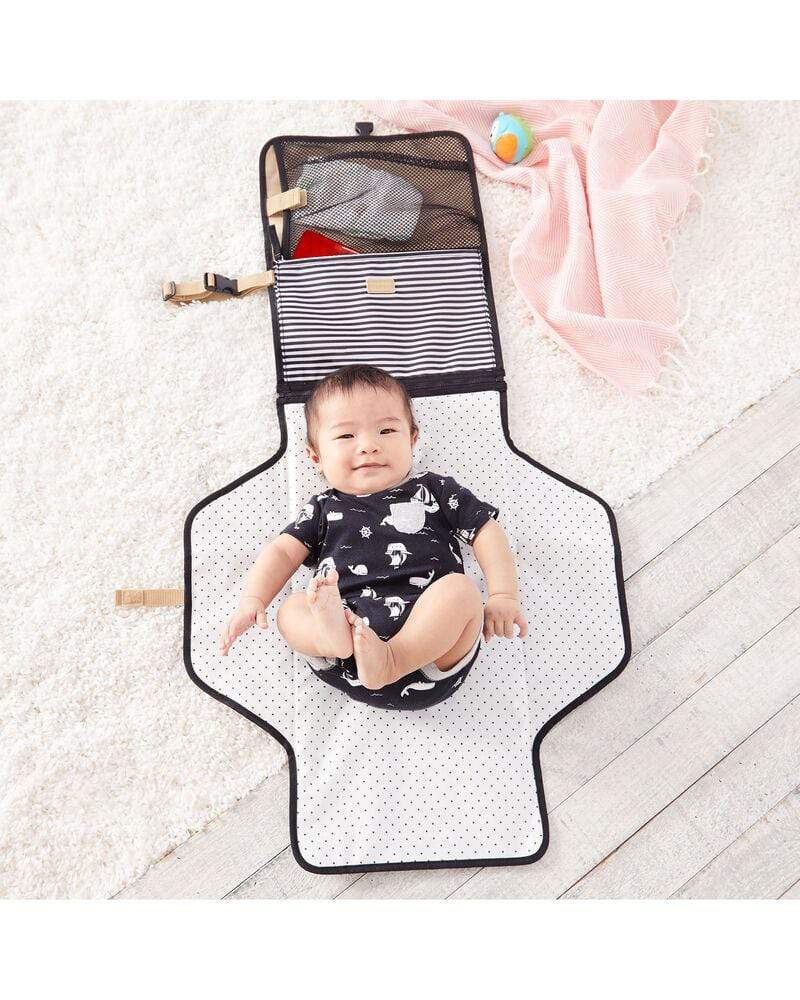 Skip Hop Pronto Portable Baby Changing Station - Compact, Waterproof & Travel-Friendly Diaper Changing Pad for On-the-Go Parents - Perfect for Nursery, Travel, Park & Public Restrooms