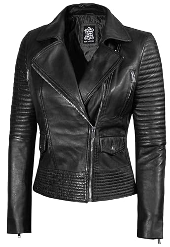 Glgadt - Black Leather Jacket Women
