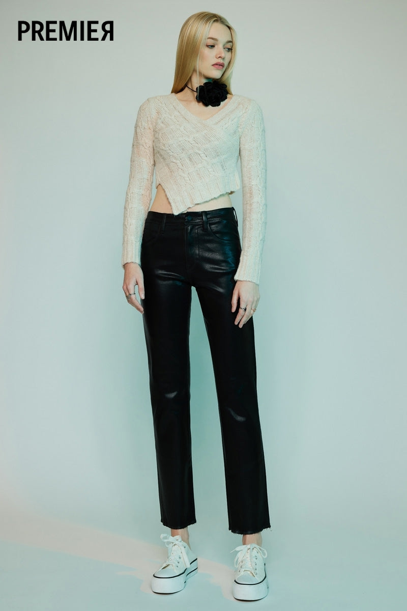 Henrietta Premium High Rise Slim Straight Jeans for Women - Stretch Denim Pants, Comfortable & Flattering Fit - Perfect for Work, Casual Outfits & Date Nights