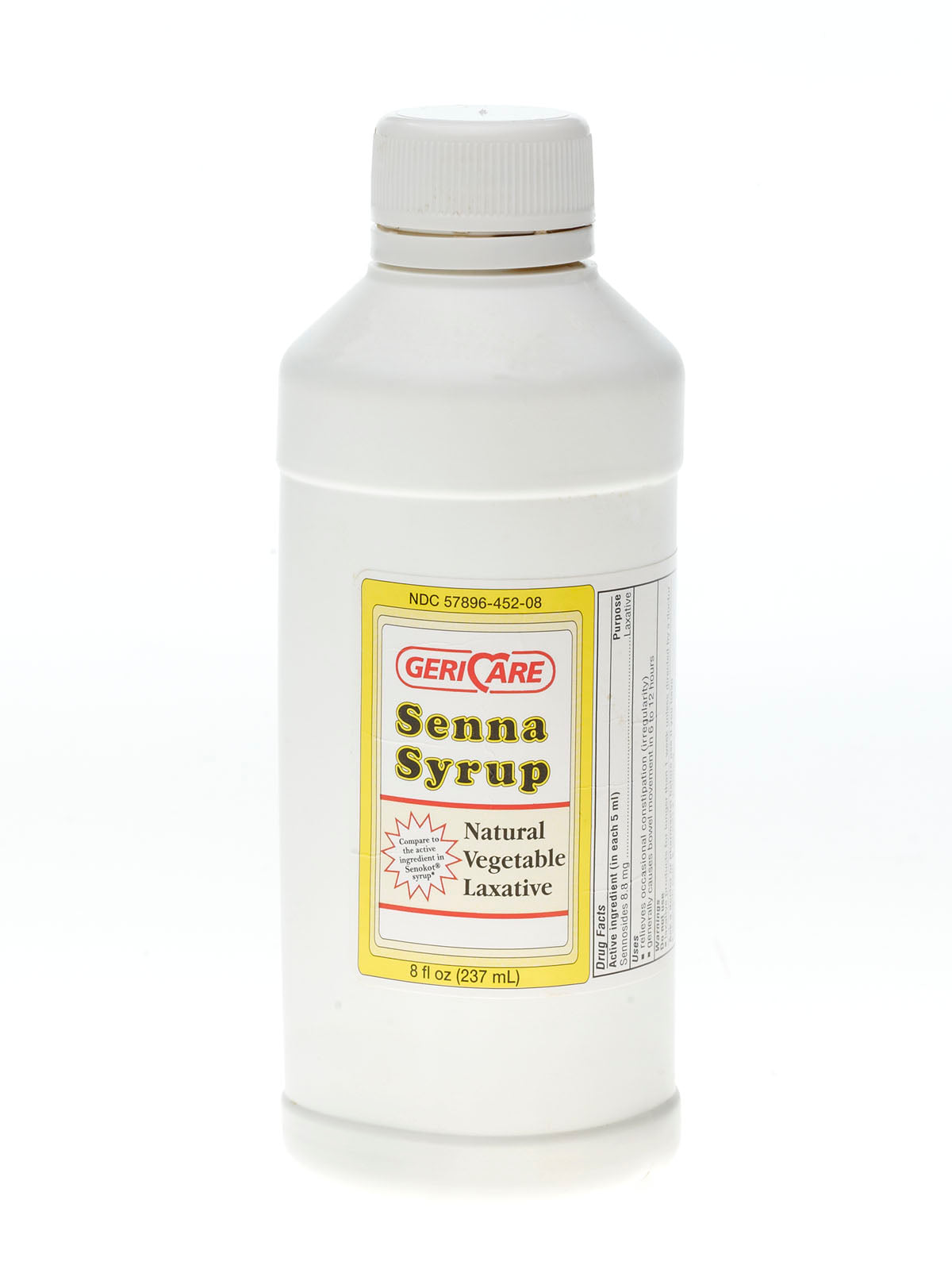 Senna Syrup 8oz Bottle - Natural Laxative for Digestive Health & Constipation Relief - Perfect for Home & Travel Use