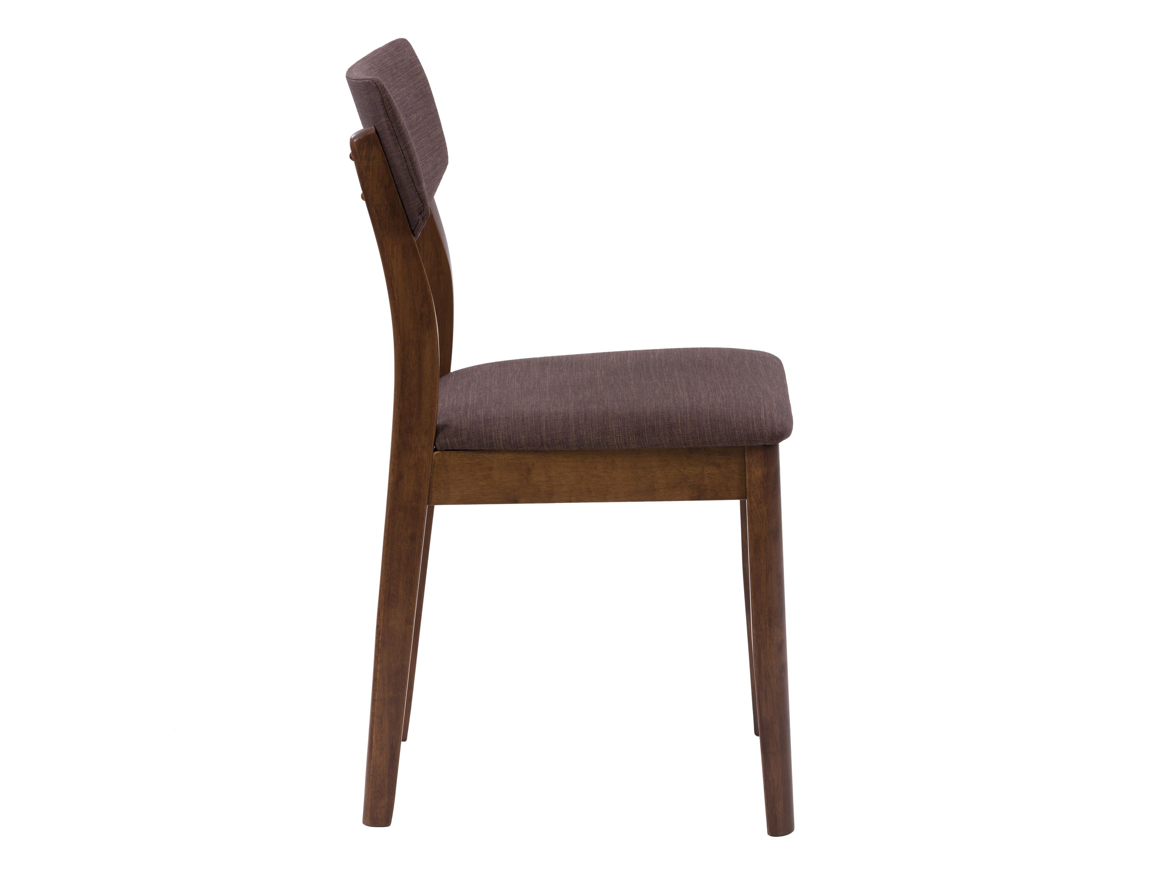 Premium Walnut Wood Dining Chairs Set of 2 - Solid Hardwood Modern Kitchen Chairs with Comfortable Padded Seats - Perfect for Dining Room, Kitchen, Breakfast Nook & Home Decor