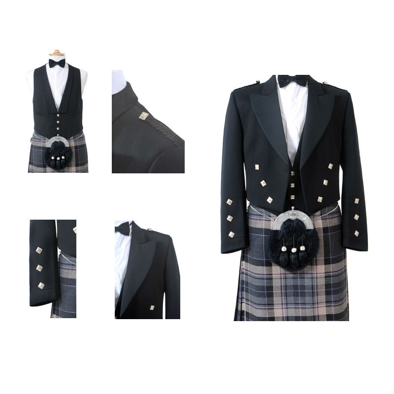 Bonnie Prince Charlie Jacket - Premium Scottish Tartan Wool Coat for Men | Traditional Highland Wear for Weddings, Ceilidhs & Formal Events